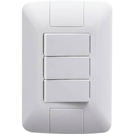 Conjunto 4x2 3 Interruptores Paralelos 10A 250V Tramontina