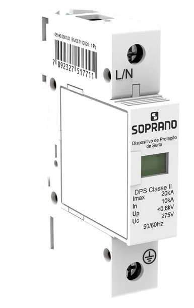 DISPOSITIVO DE PROTEÇÃO CONTRA SURTOS - DPS MONOBLOCO. SOPRANO