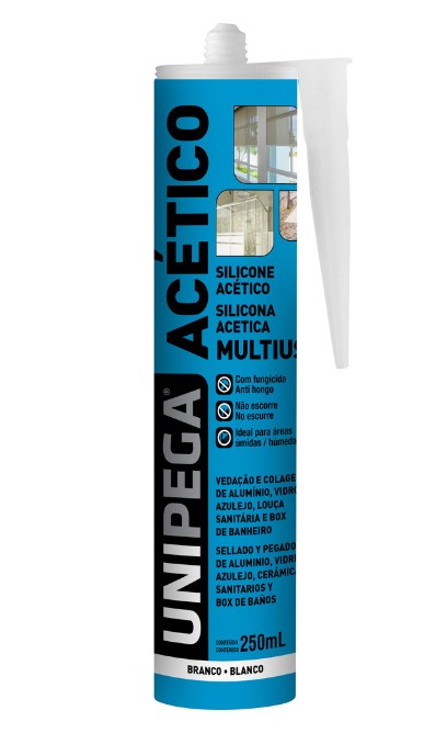 Silicone Acético Multiuso 250ml - Unipega