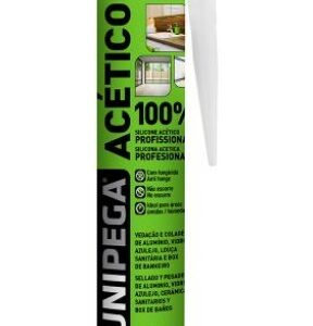 SILICONE ACETICO 100% PROFISSIONAL  280ML UNIPEGA - Branco
