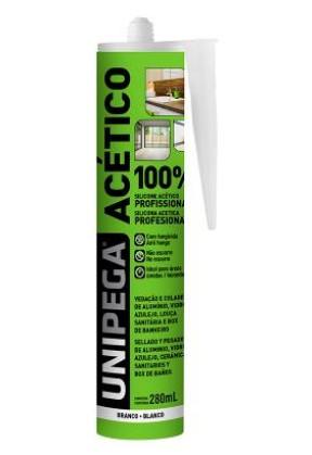 SILICONE ACETICO 100% PROFISSIONAL  280ML UNIPEGA