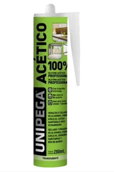 SILICONE ACETICO 100% PROFISSIONAL  280ML UNIPEGA
