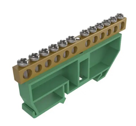 Kit Barramento Terra Para Disjuntor 12 Ligações Verde Soprano