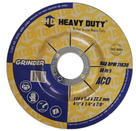 Disco de Desbaste 4.1/2 x 1/4 x 7/8 - Heavy Duty