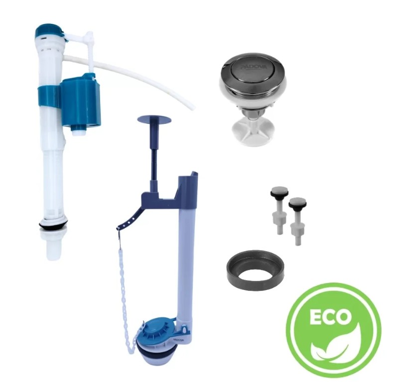 KIT MECANISMO CAIXA ACOPLADA UNIVERSAL - PADOVA