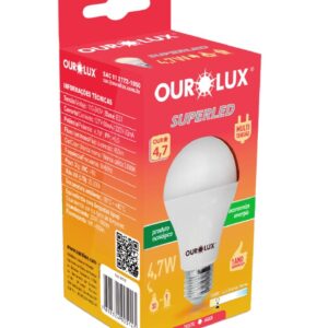 Lampada Superled Ouro 4,7W BIV 3000K - Ourolux - Imagem 1