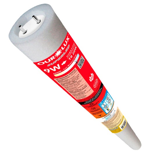 LAMPADA LED TUBULAR T8 60CM 9W BIVOLT - OUROLUX