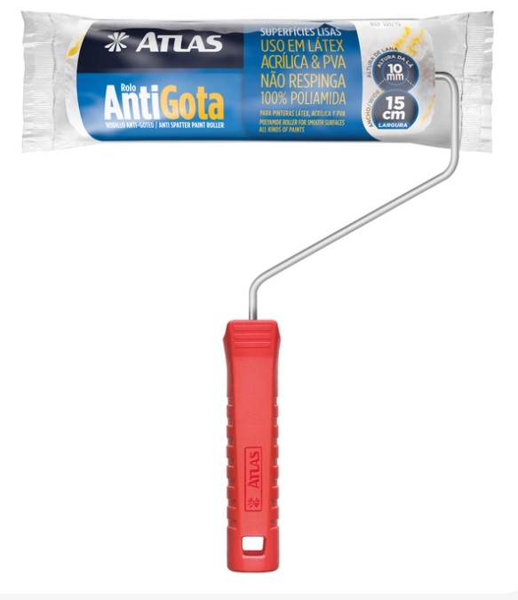 Rolo para Pintura Antigota 15CM - ATLAS