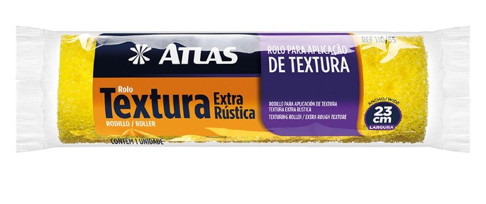 Rolo de Espuma para Aplicação de Textura Extra Rústica 23 cm - ATLAS