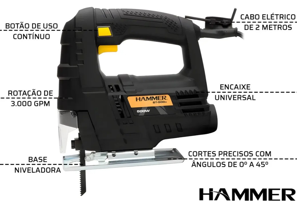 SERRA TICO TICO 500W - HAMMER - Imagem 3