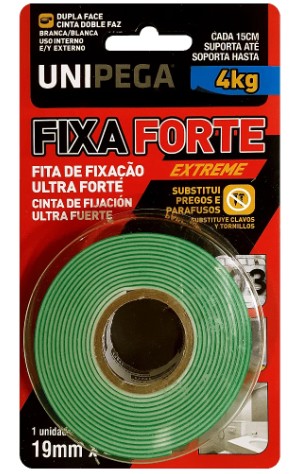 Fita Dupla Face Unipega Fixa Forte Extreme