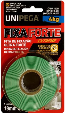 Fita Dupla Face Unipega Fixa Forte Extreme