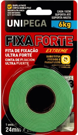 Fita Dupla Face Unipega Fixa Forte Extreme